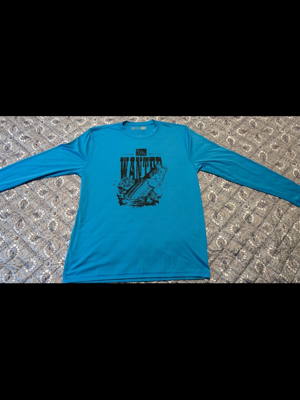 Fintech Long Sleeve Graphic fishing Performance Tee New